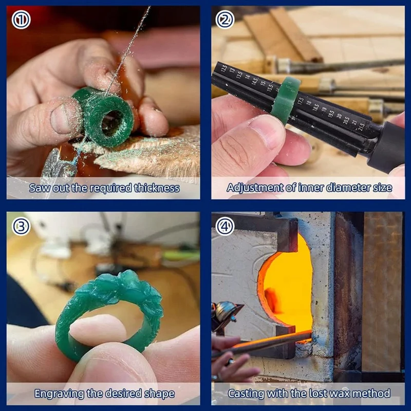 Wax Ring Sizer Ring Wax Tube Carving Jewelry Wax Ring Blade Enlarging Wax Tube Holes Ring Casting Mold Sculpting Durable