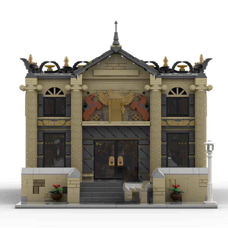 Modèle de Construction de ville modulaire, briques de Construction Moc, blocs technologiques de salle de Concert modulaire, jouet de noël à monter soi-même, cadeaux de Construction