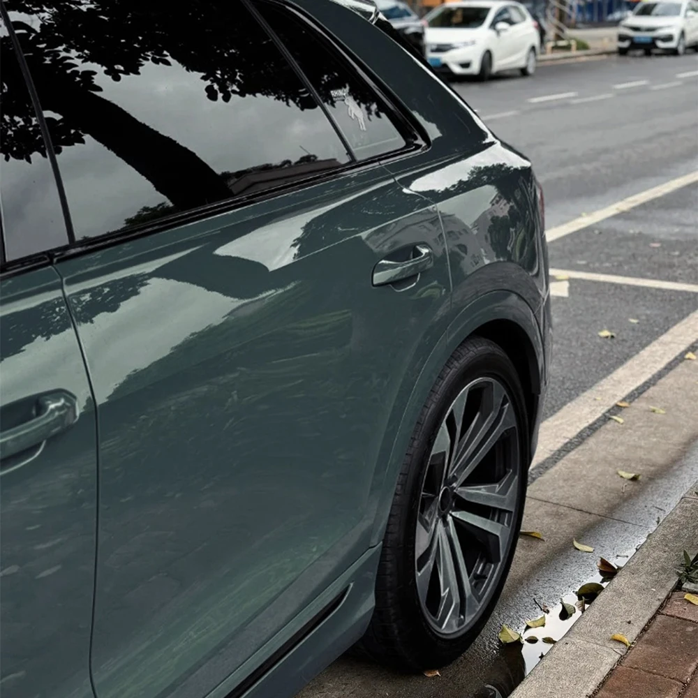 PET الأوكالبتوس الأخضر ملصقات السيارات البلاستيكية سيارة التفاف الفينيل اكسسوارات للمركبات غطاء فيلم السيارة التفاف احباط لاصقة تزيين #3