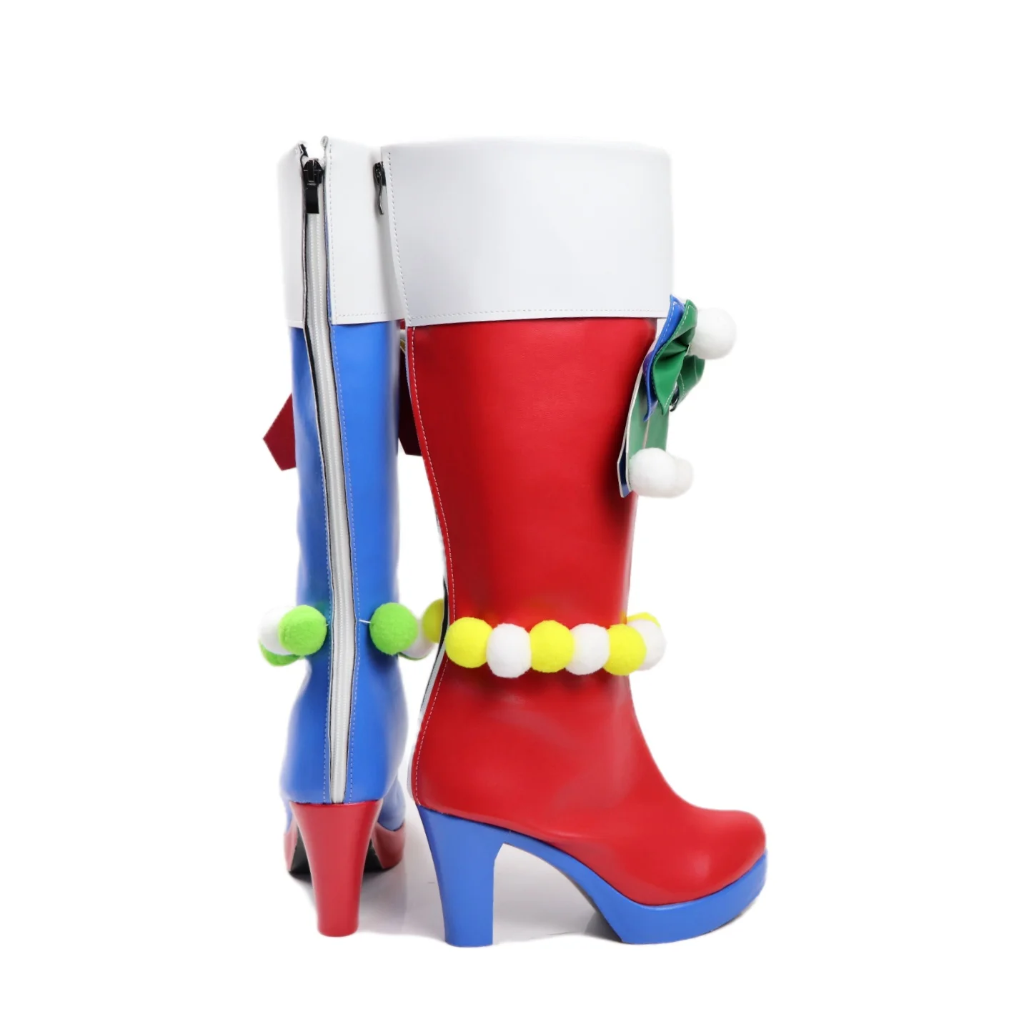 미레이 미나미 코스프레 신발 로리타 컬러풀 부츠 애니메이션 프리파라 신발 할로윈 파티 여성 소녀용