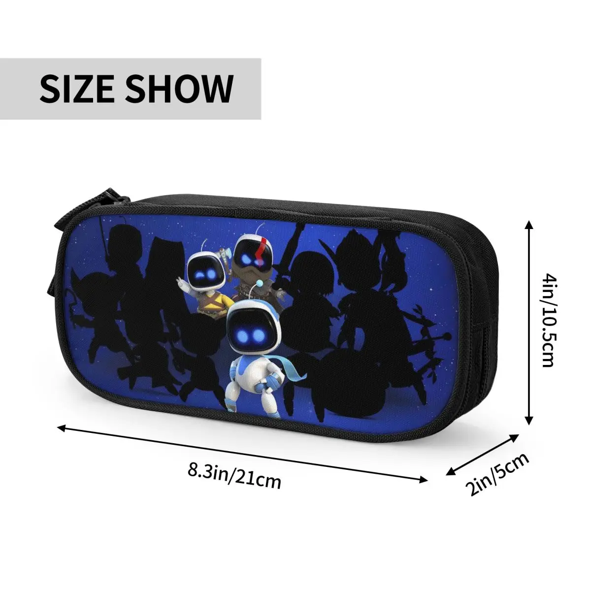 Custom Game A-Astros Kawaii Pencil Case Boy Girl Large Capacity Space Robot Design Pencil Box Students Stationery