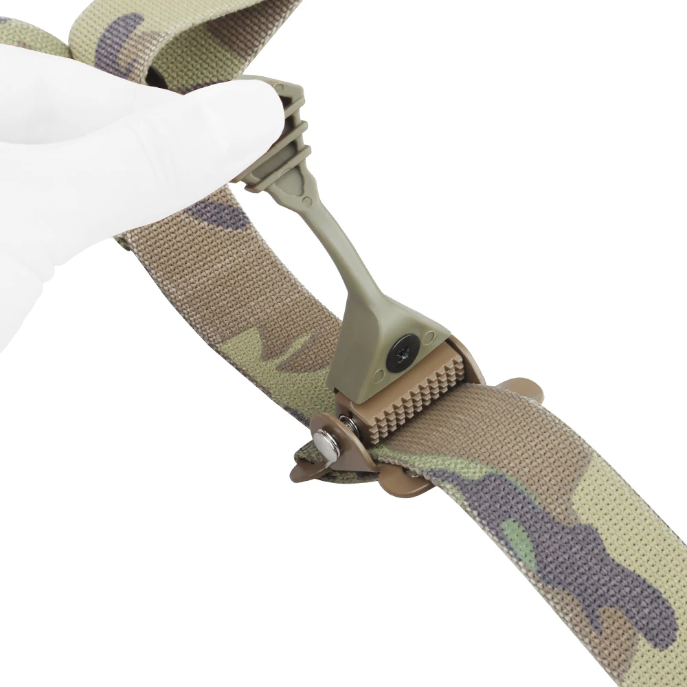 Camouflage Single Point Tactical Sling Gun Cord Wargame Launcher Sling Shoulder Pad Pull Loop Quick Adjustment