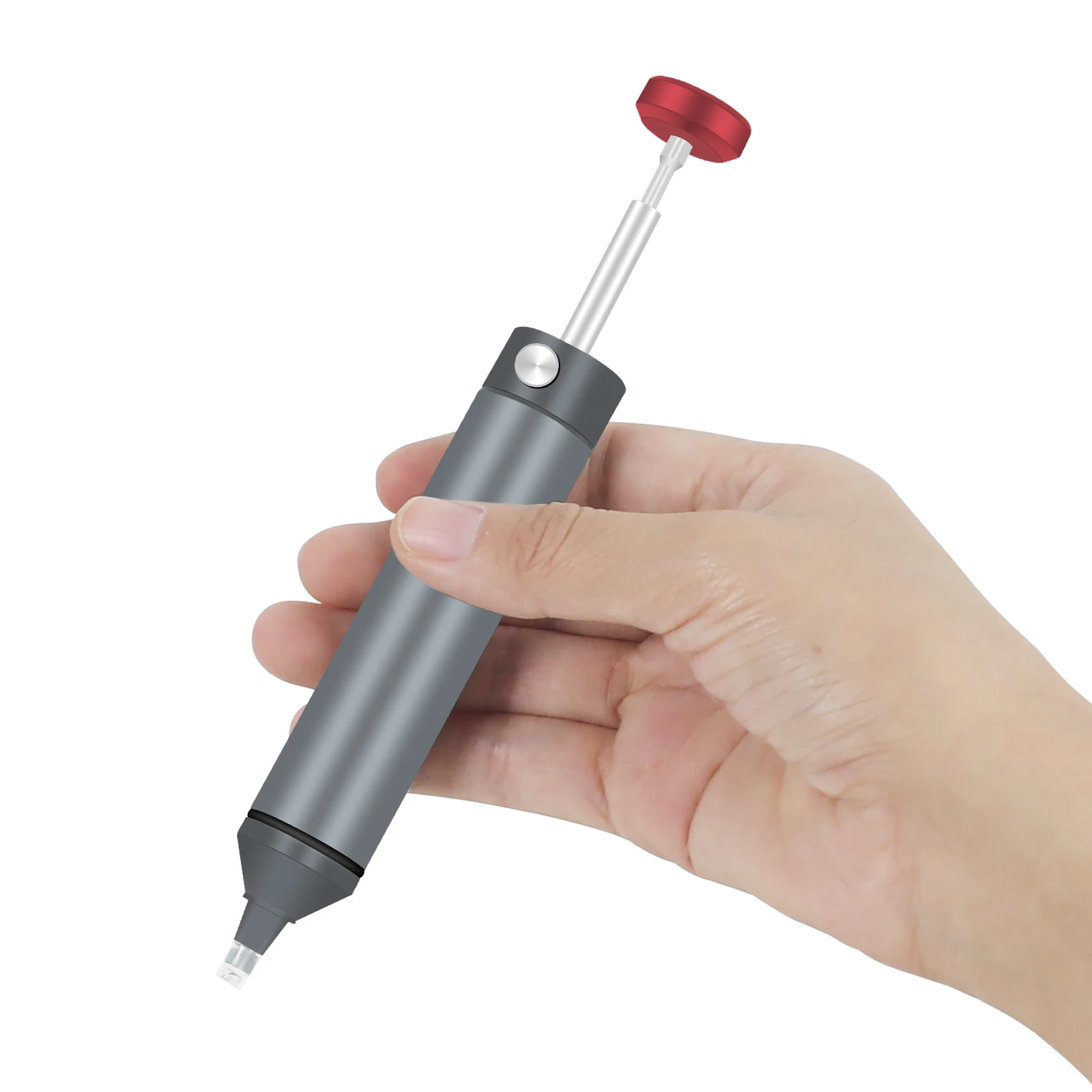 NEWACALOXStainless Steel Mini Desoldering Pump Powerful Vacuum Soldering Pen Suction Tin Gun DIY Welding Desolder Tool