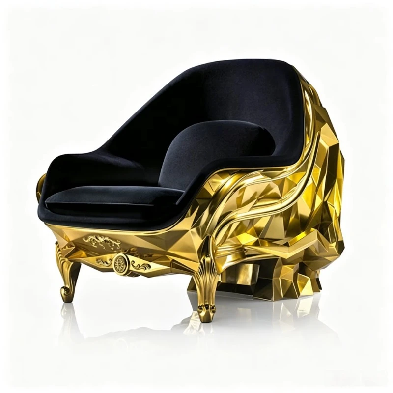 Leisure chair made of fiberglass with a unique shape