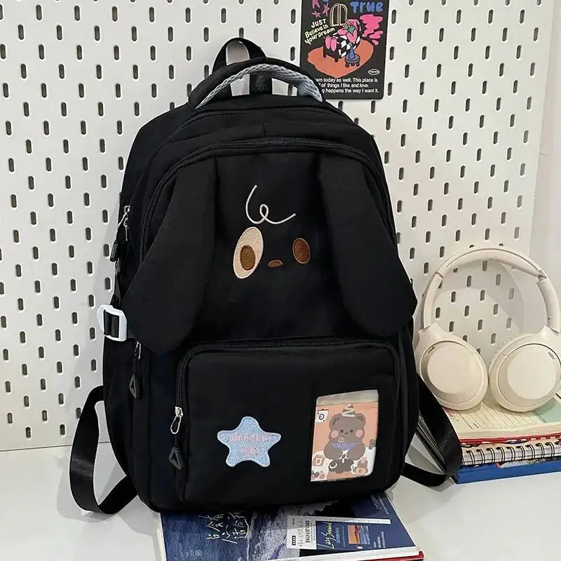 Japanese Cartoon Kawaii Dot Backpack Fashion Chic Cute Star Embroidery Schoolbags High-Capacity Y2k Backpacks For Women Students