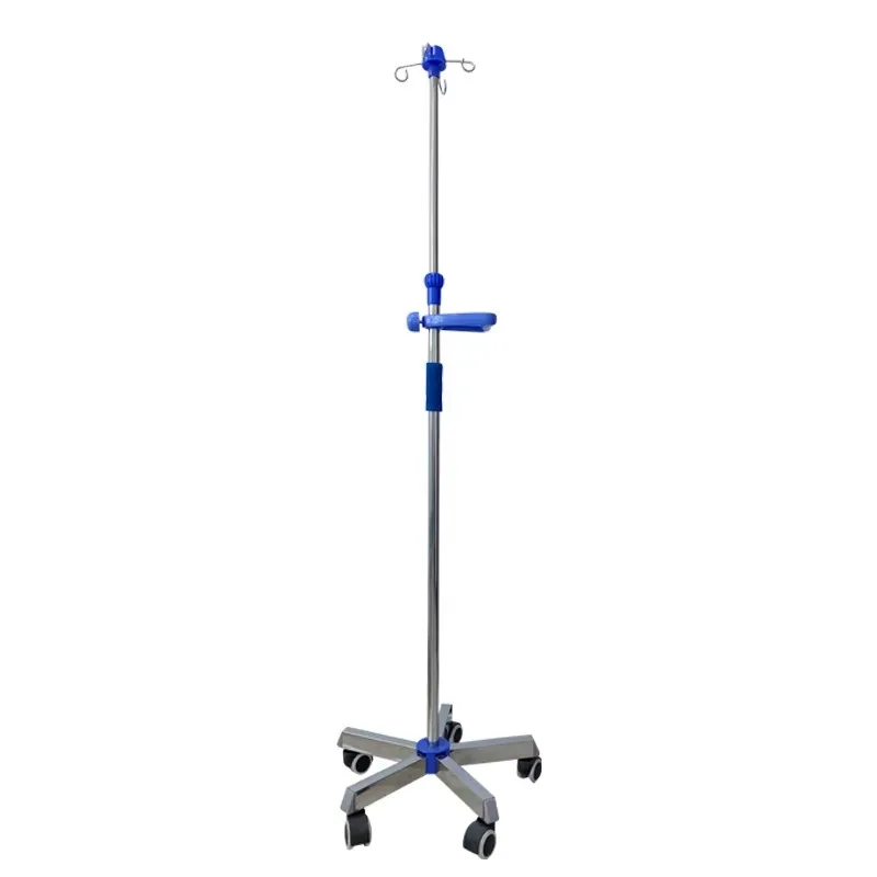 Adjustable Medical Drip IV Stand Stainless Steel Hospital Furniture IV Pole