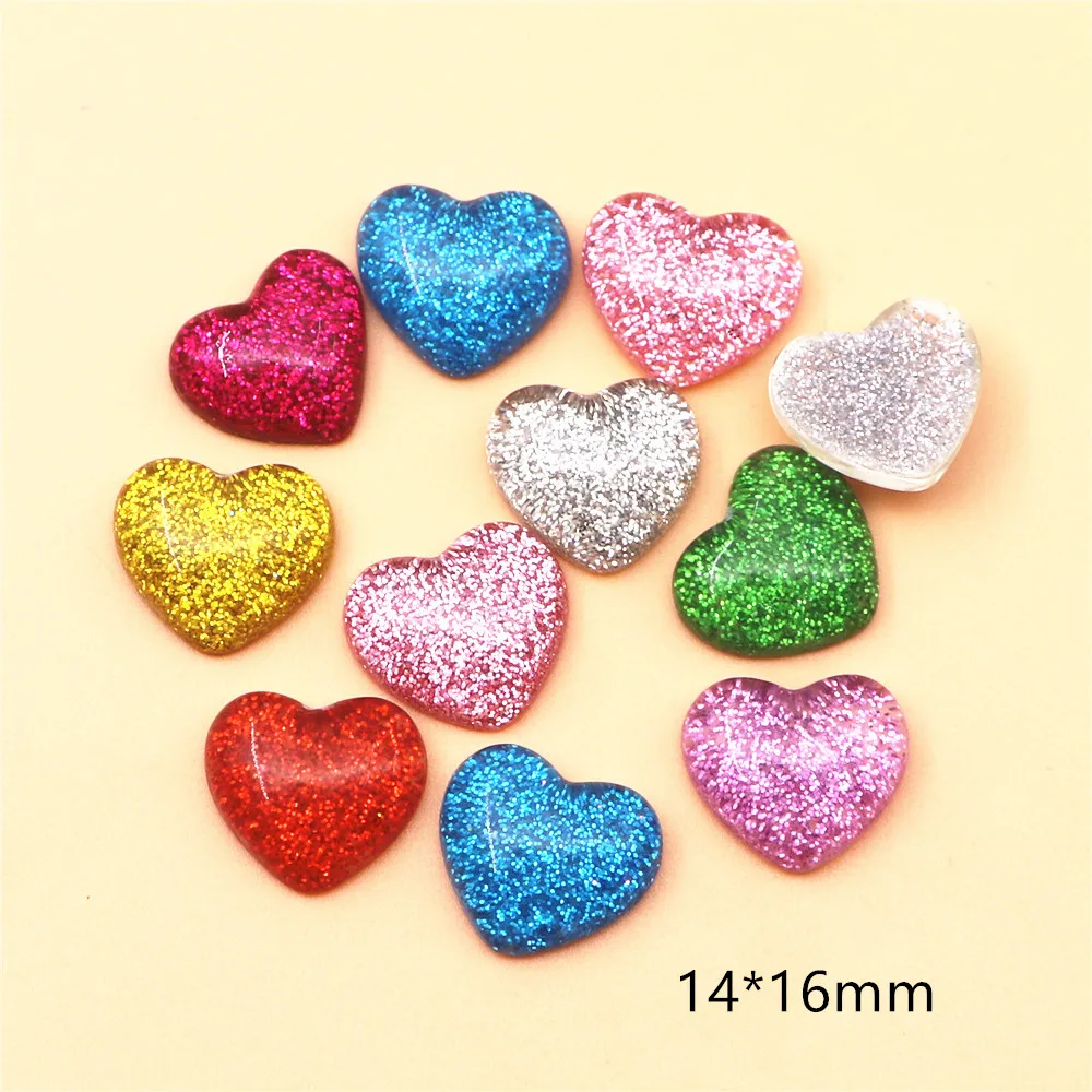 30pcs  Mix Colors Resin Heart/Star/Round Flatback Cabochon DIY Home Garden Hand Craft Scrapbook Decoration Accessories