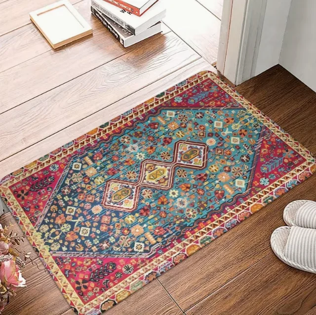 Tapis antidérapant de style marocain, tapis de décoration pour la maison, adapté à l'entrée, à la cuisine, au bureau, à la buanderie, tapis rétro bohème