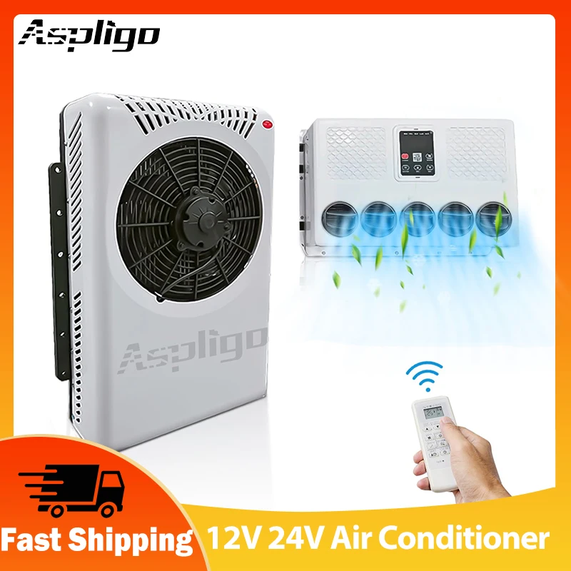 Aspligo 10000BTU New Energy Car Split Air Conditioning 12/24V  Cooling Parking Air Conditioner For Truck Camper RV Boat Home Car