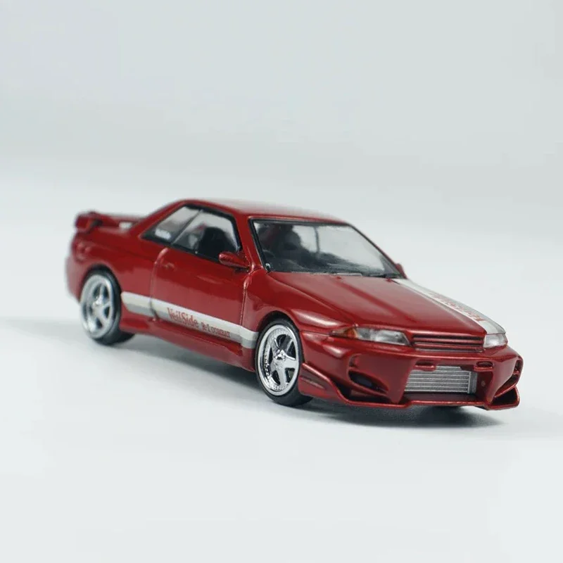 MINIGT متوفر في المخزون Nissan Skyline GTR R32 1:64 VeilSide Combat C-I Gem Red 987 Diecast مجموعة نماذج السيارة ألعاب