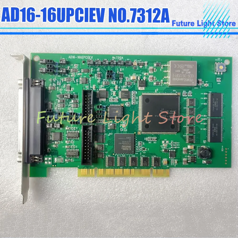 AD16-16UPCIEV NO.7312A Data Acquisition Card PCI-E Interface And 16 Analog Inputs