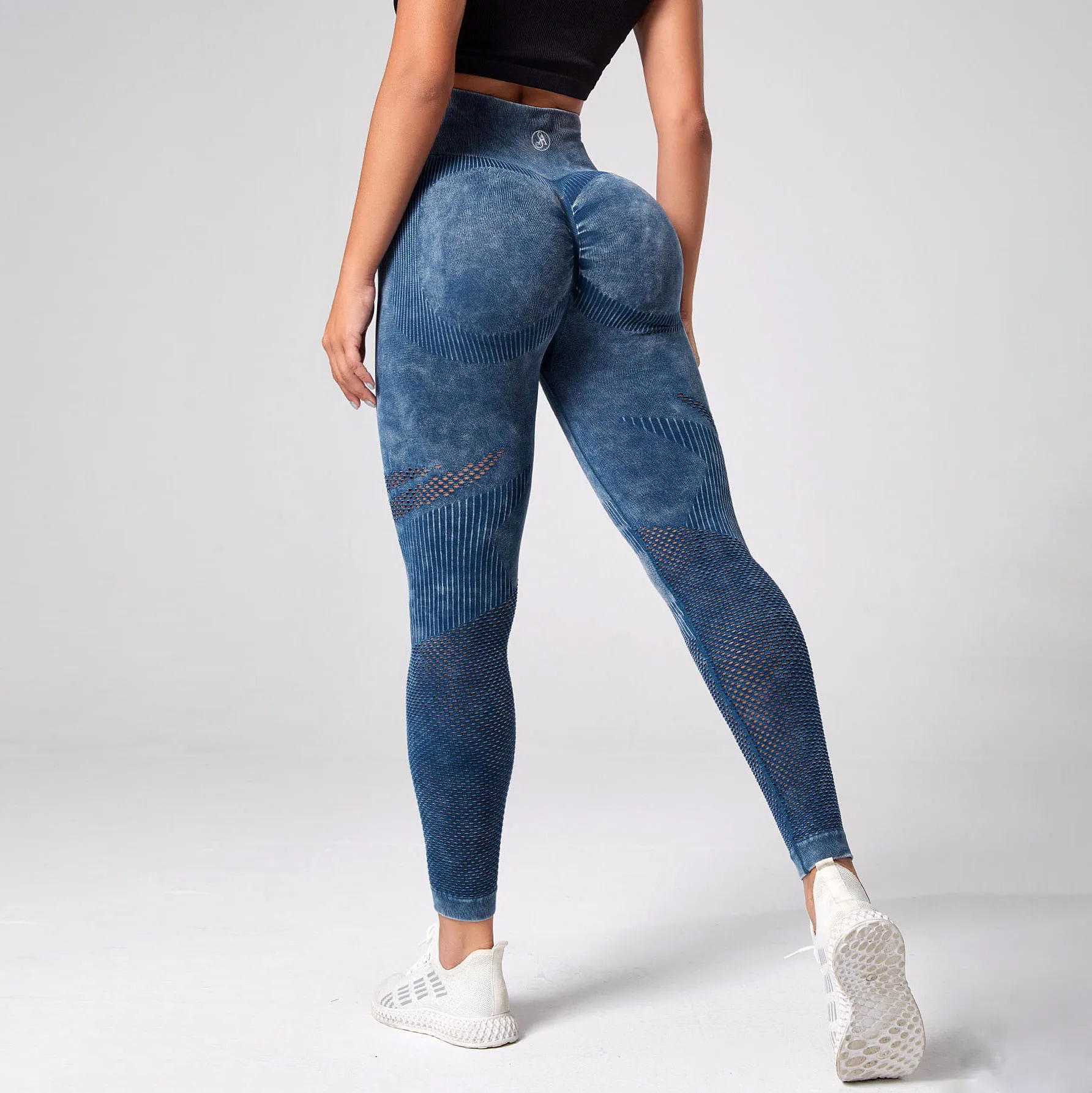 Allure The Brand Women Leggings Frosted Washing Yoga pants Bubble Butt Push Up Fitness Legging High Waist Scrunch Tight Mujer Gy
