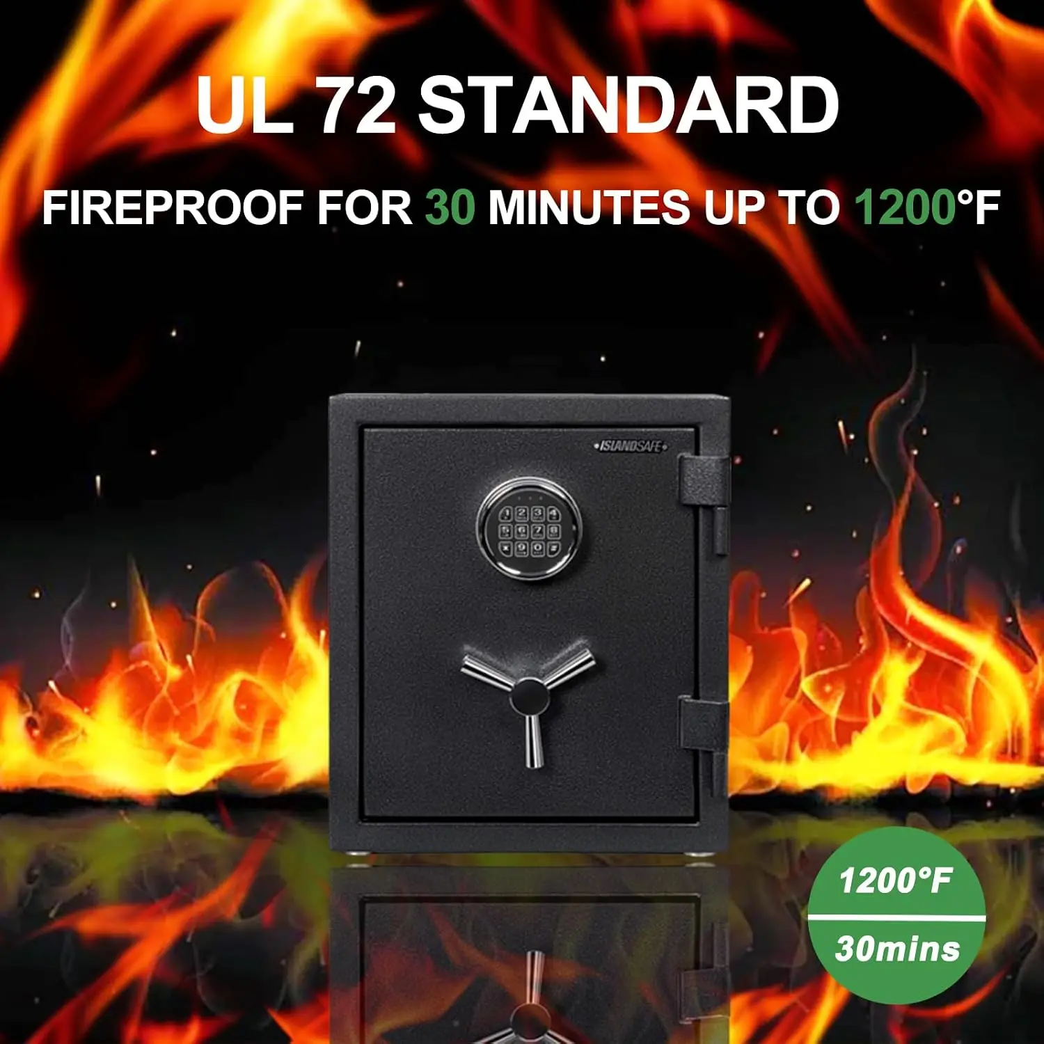 Digital Fireproof Waterproof Safe Box Detachable Handle Safe For Home Office Money Gun
