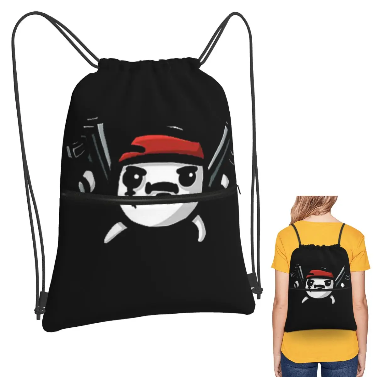 

Brotato Potato Backpacks Casual Drawstring Bundle Pocket Storage Bag Book Bags for Man Woman School