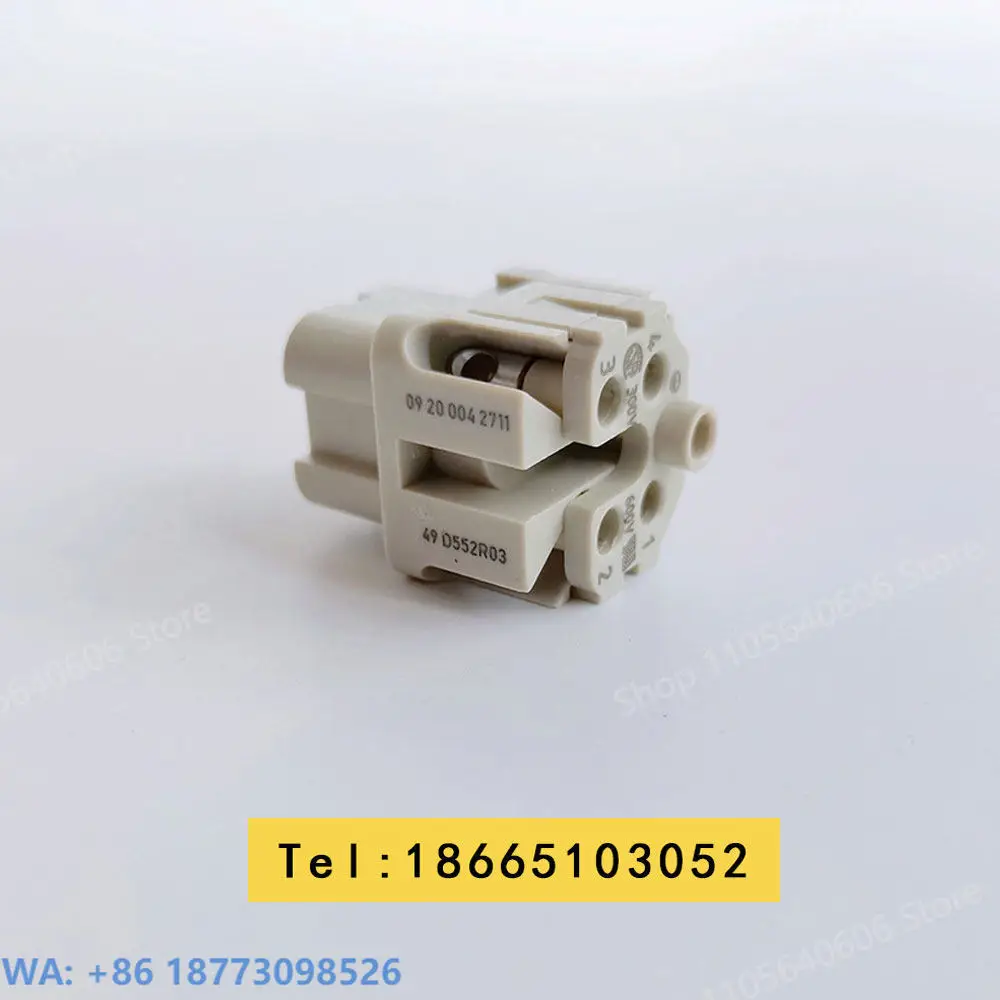 1PCS, 09200042711 HARTING Connector Han 3 Pin Male Plug Bolt Wiring