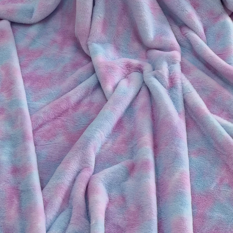 

DIY Rainbow Tie-Dye Plush Fabric for Handmade DIY Create Vibrant Gradient Stuffed Toys Doll Sewing Material Telas Accessories