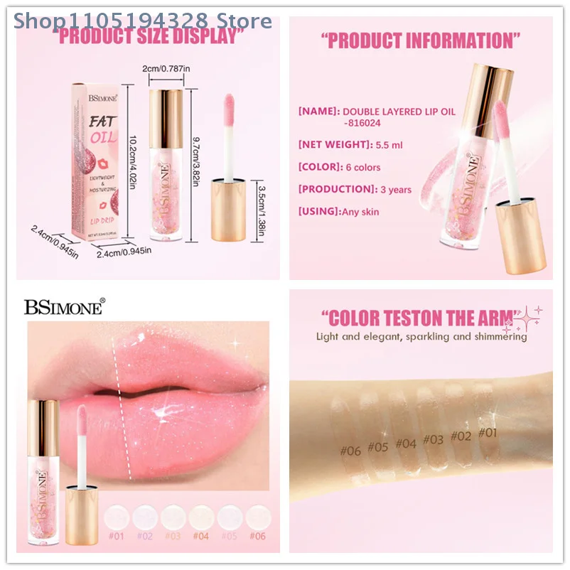 [MP] 5.5 ml Transparante Crystal Jelly Lipgloss Glanzende Heldere Spiegel Hydraterende Lippenbalsem Glitter Vloeibare Lipstick Lip olie Lip Tint