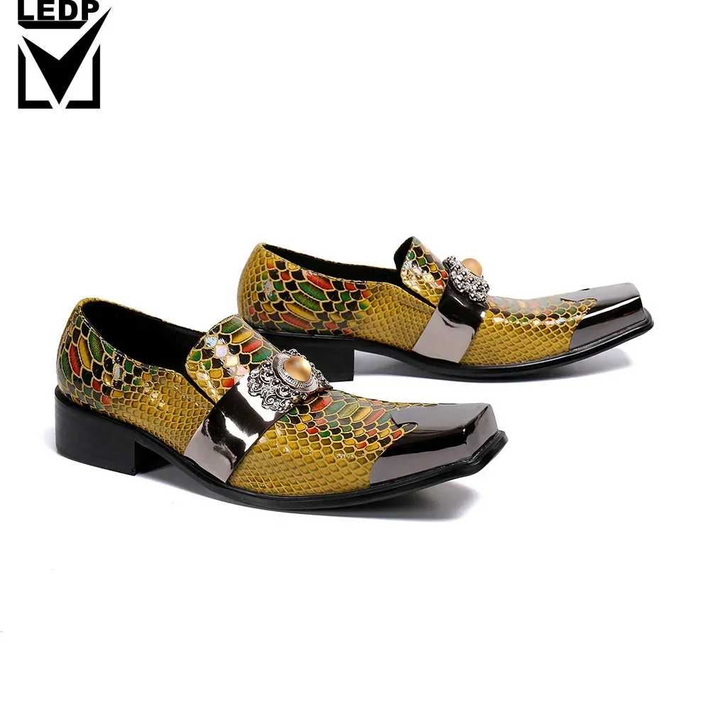 

Christia Bella Italian Handmade Formal Men Shoes Fashion Party Leather Shoes Plus Size Club Dress Shoes Male Footwear Brogues