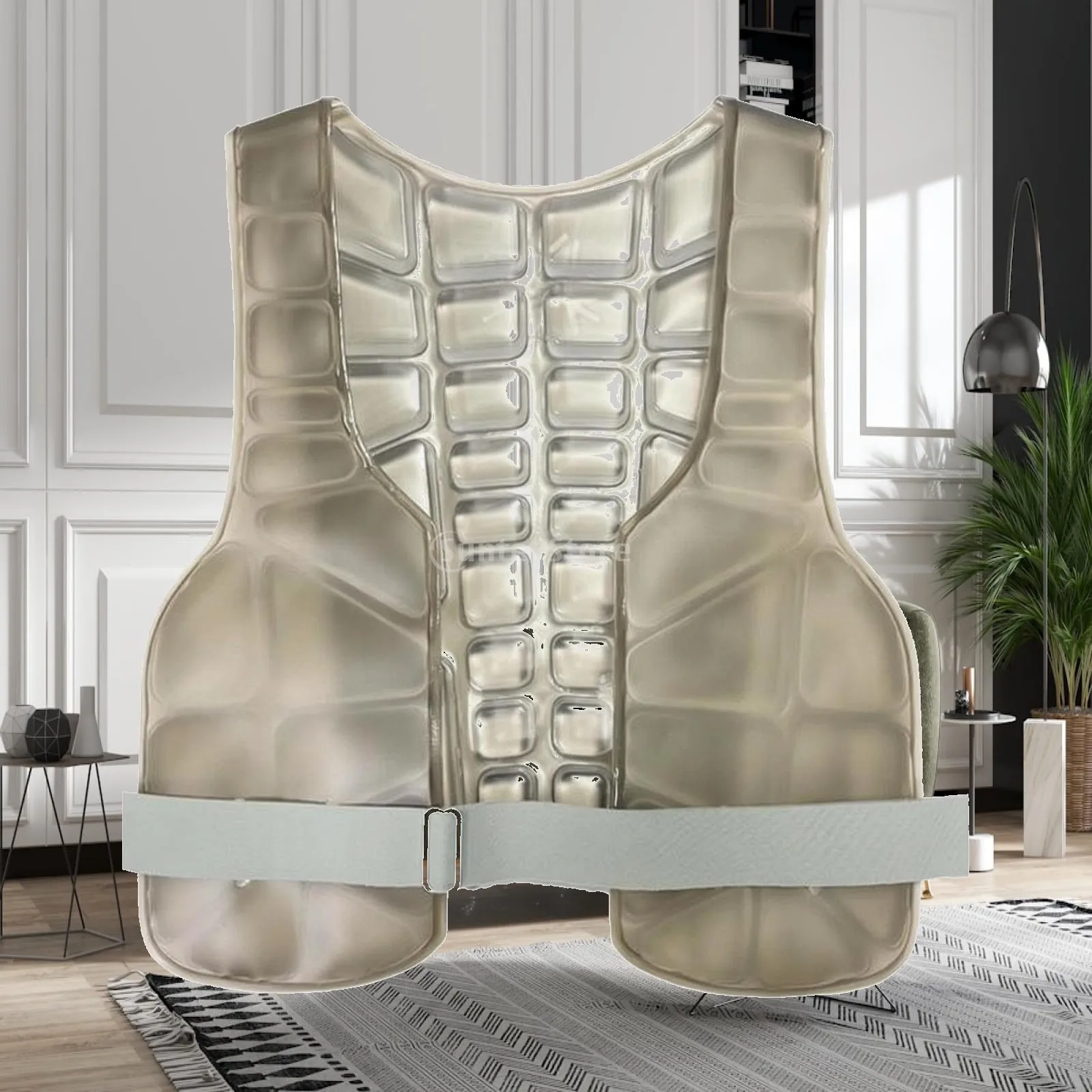 Phase Change Cooling Vest Buckle Closure Phase Change Material Cooling Vest Wide