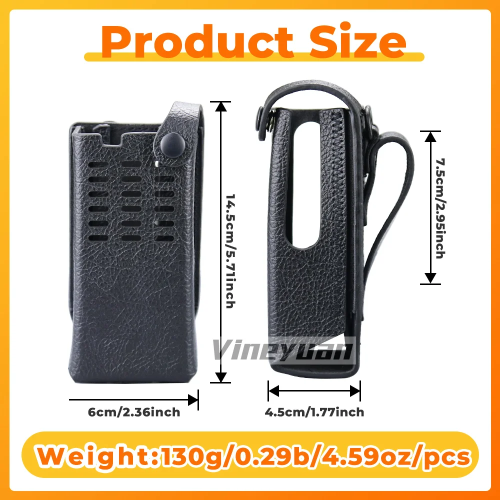 5PCS Walkie-Talkie Protective Cover Hard leather Carry Case for Non Display Model Motorola R7A MOTOTRBO™ R7A Two Way Radios