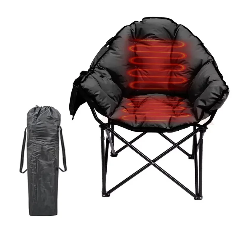 

Camping chair oversized portable outdoor heating folding moon chair thickened comfortable chair beach outdoor sports camping