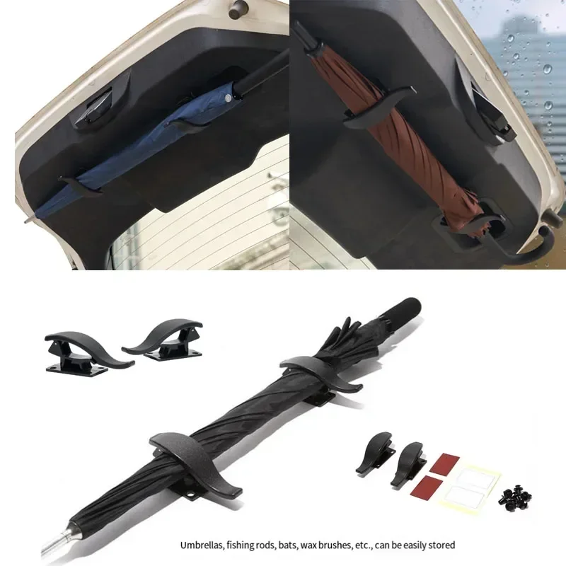 2PCS Car Hook, Car Hook, Seat Back Hook, Multi-purpose Trunk Umbrella Fixing Bracket, Car Umbrella Storage car interior