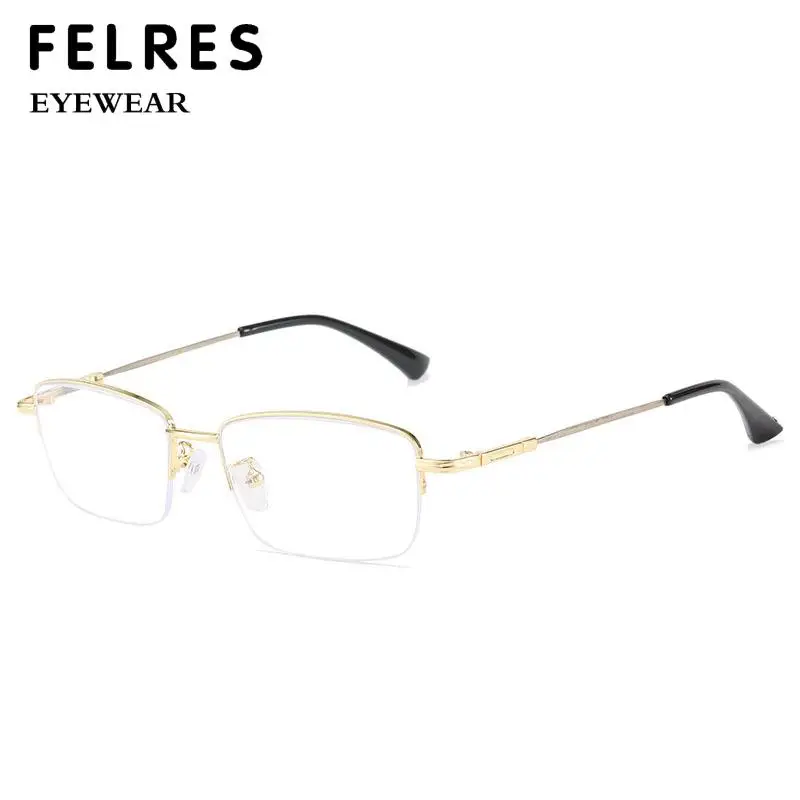 Lightweight Metal Anti Blue Light Reading Glasses HD Optical Presbyopic Lens Customized High Refractive Power +4.25 To +8.0