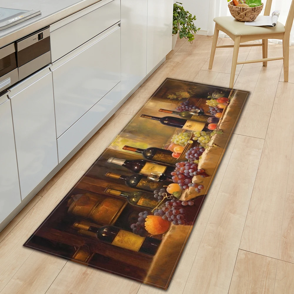 

Kitchen Mat Entrance Doormat House Bathroom Living Room Decor Carpet Bedroom Floor Hallway Balcony Bath Door Non-Slip Foot Rug