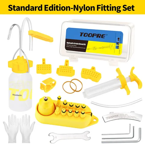 Imagen 2 del producto TOOPRE-Herramienta de cambio de aceite y aceite de disco de aceite de freno de bicicleta, aceite de freno de bicicleta de montaña, versión Universal, junta de Metal