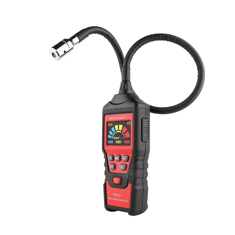 0-9999ppm Ht601a Rilevatore portatile per fughe di gas combustibile con sonda flessibile da 40 cm per C0 Ch4 C2h2 USB