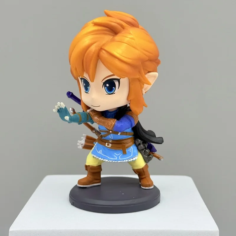 Figura Miniatura de Link de la Leyenda de Zelda: Breath of the Wild, Estatua de PVC Coleccionable, Muñeco Decorativo de Escritorio, Juguete, Regalo para Fans