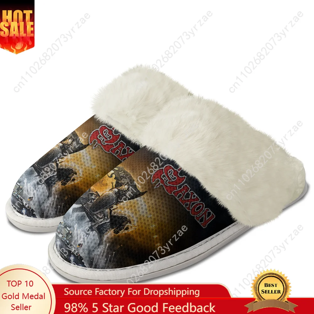 

Saxon Band Plush Edge Slippers Warm Shoes Mens Womens Home Plush Casual Slippers Bedroom Thermal Cotton Light Cusomized Slippers