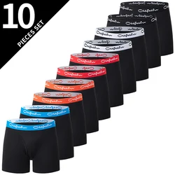 5/10 Pack Multi-size Teenagers To Adults Men's Boyshort Leisure Sports Joker Elastic Waist Long Men's Underwear Can Be Parent-ch