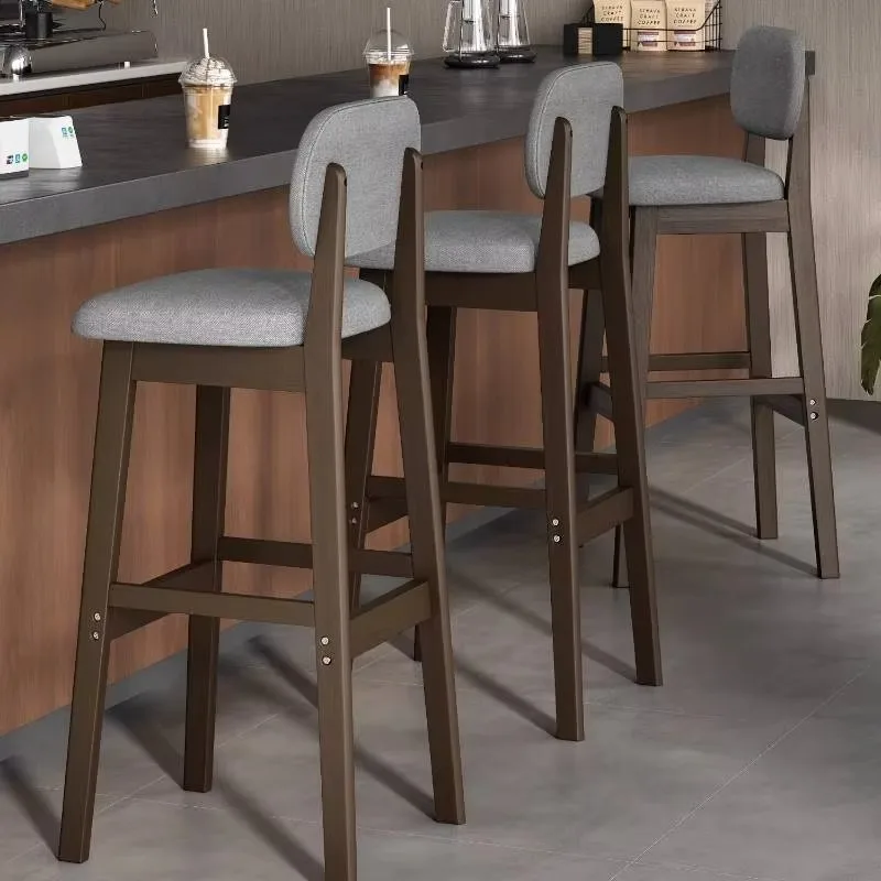 Designer Simple Bar Chair Comfortable In Malaysia Modern Restaurant Counter Stool Kitchen Japandi Tabouret De Bar Club Furniture