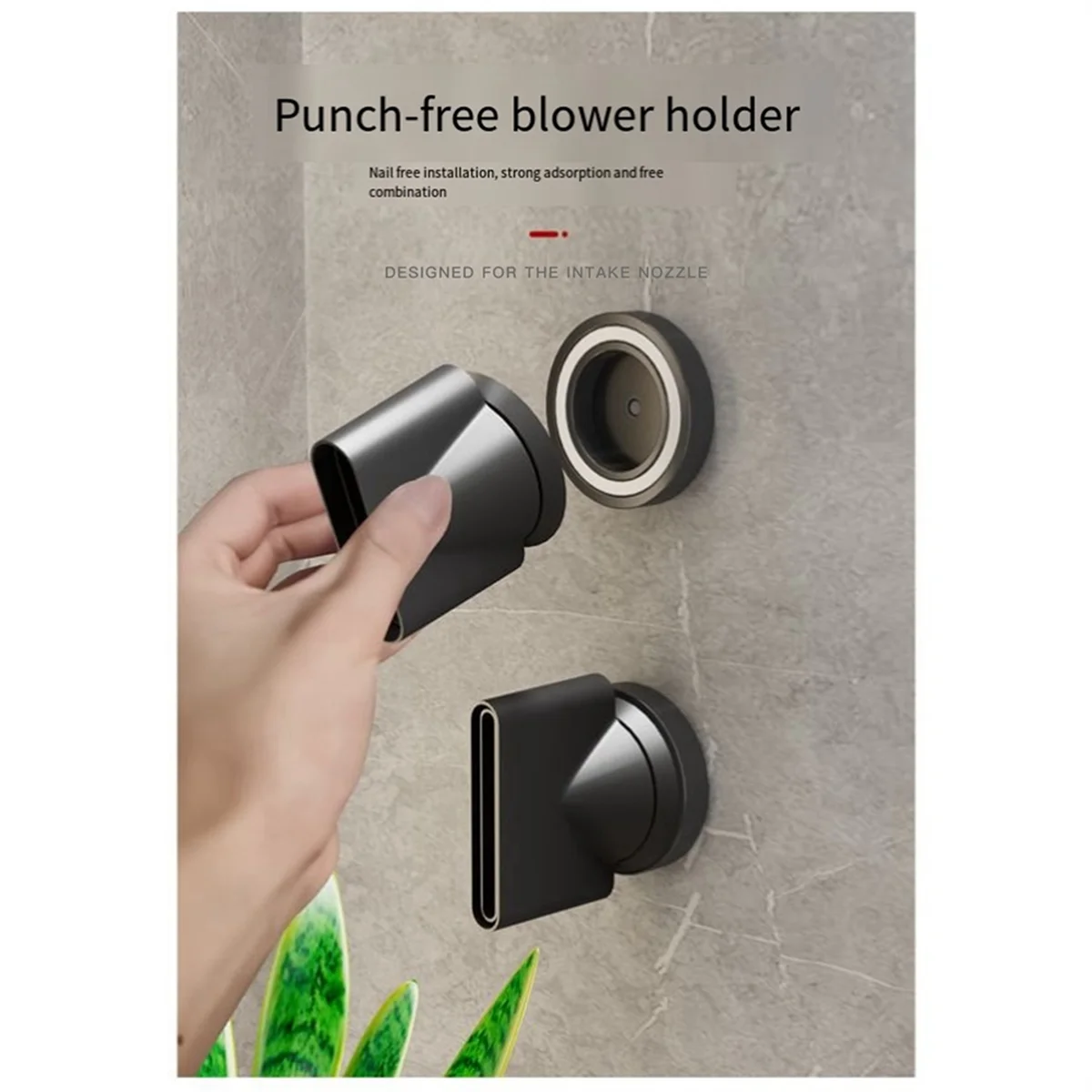 A14G-2 Pcs for LF03 Air Nozzle Stand Accessories No Punching Leifen Hair Dryer Magnetic Absorption Storage Hanger