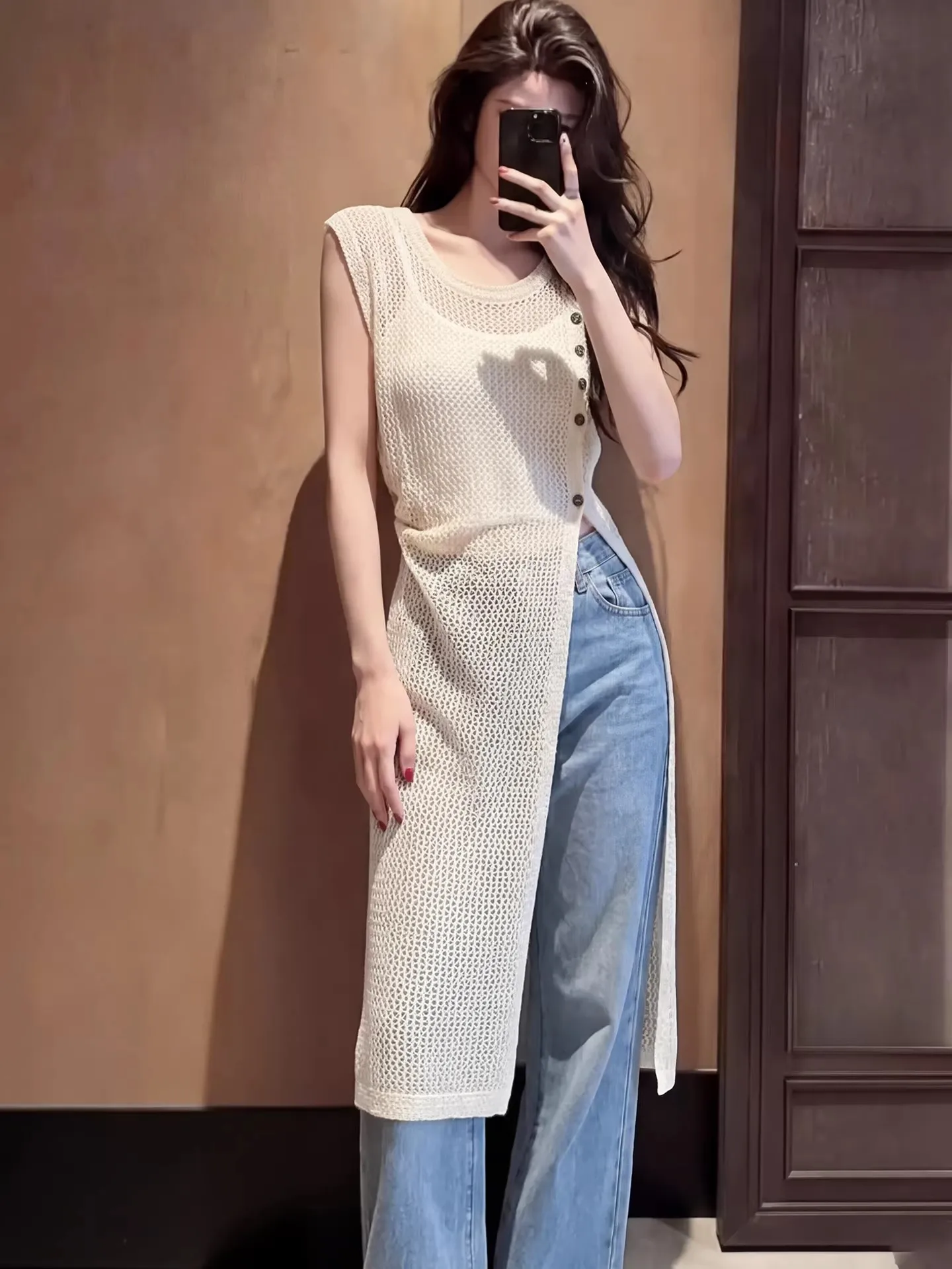 

2026 Spring New Korean Style Elegant Knitted Tops For Women Fashion Slim Fit Unique Pullover Sweet Cute All-match Sweater