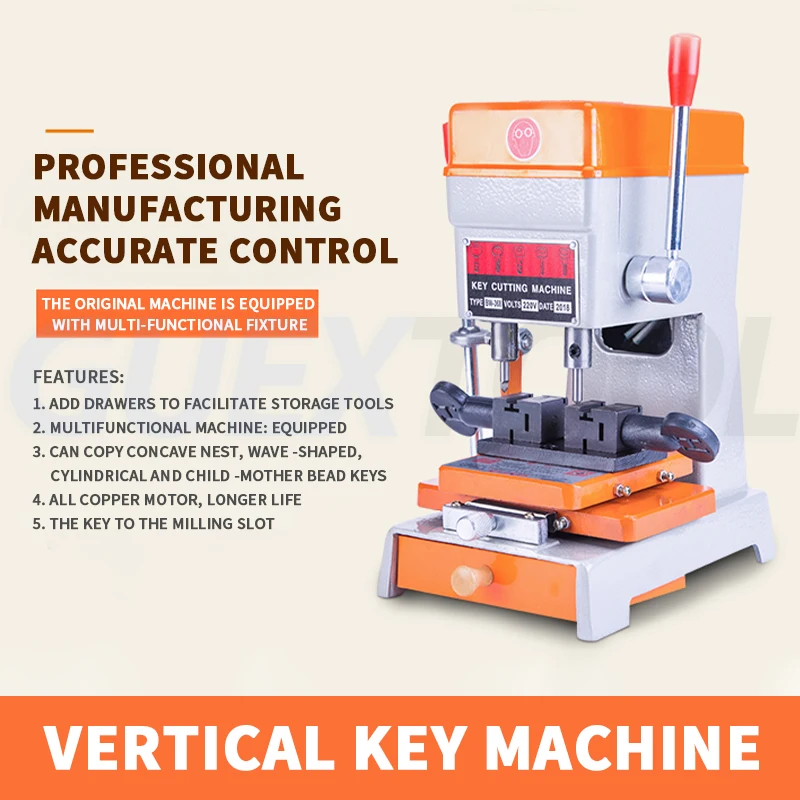 Vertical Key Machine Duplication Machine 368A Manual Punching Inside & Outside Milling Groove Plug Accurate Key Copying Machine