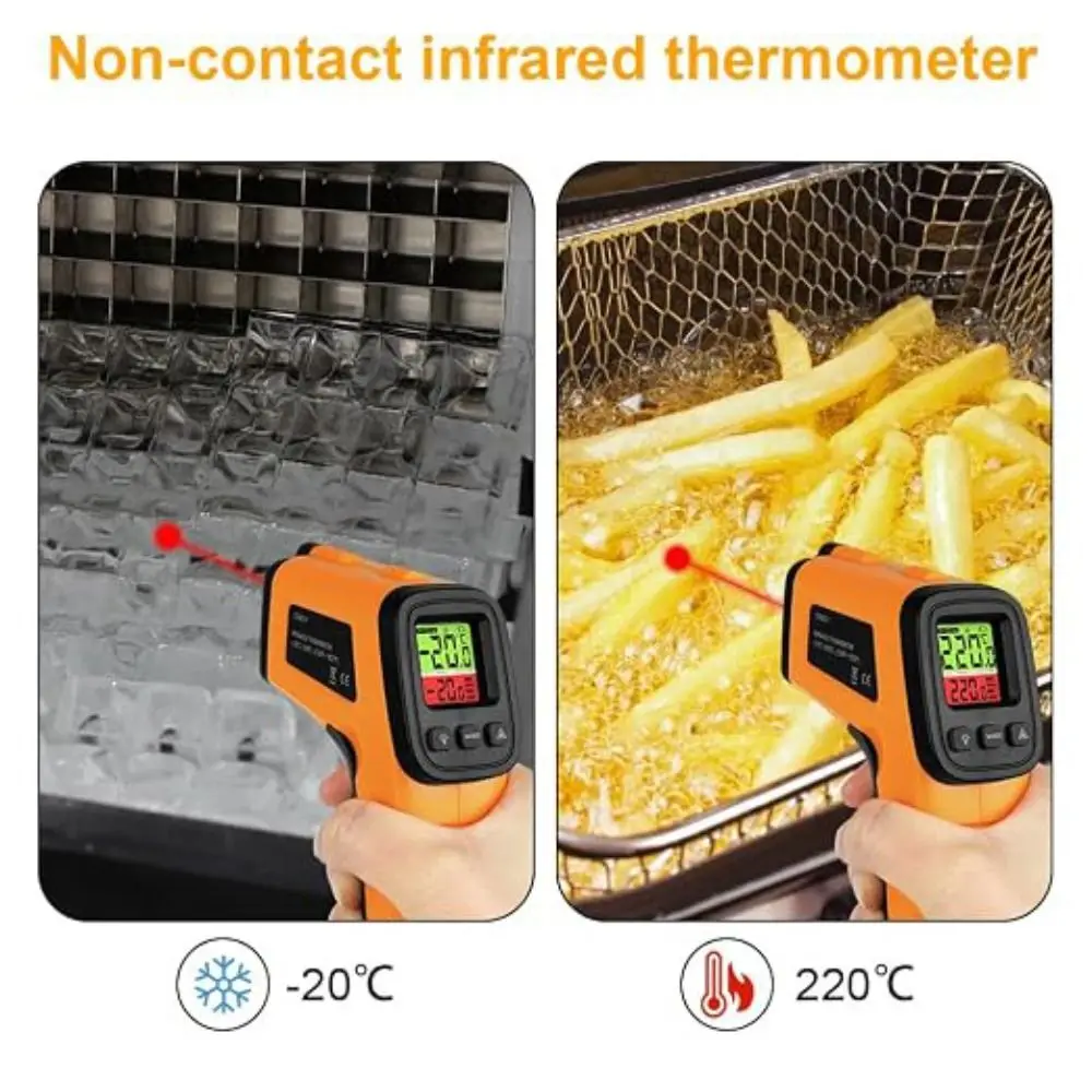 -50℃ To 600℃ Infrared Thermometer Non-Contact Backlit Screen Digital Temperature Meter LCD Display Accurate Measurement