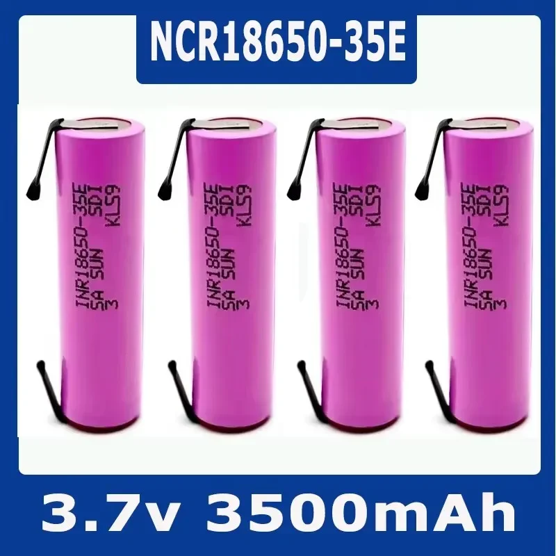 2024 nuevo 35E 18650 3500mah batería recargable de descarga de alta potencia descarga de alta potencia, 20a alta corriente + níquel DIY