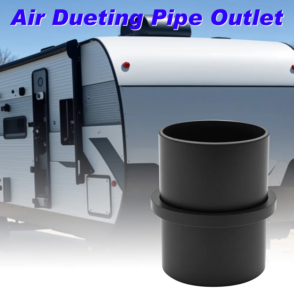 Long Type 60mm / 2.3 inch Straight Through Connector ABS Plastic For Parking Heater Duct Extend Air Delivery Length