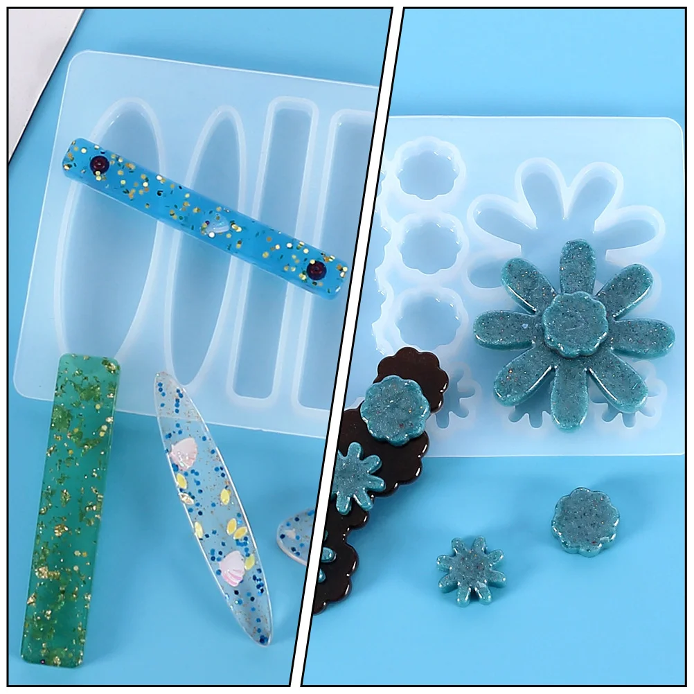 

10pcs Hairpin Silicone Mold Claw Clips Resin Earring Necklace Pendant Jewelry Accessories Craft Supplies High Quality Flexible