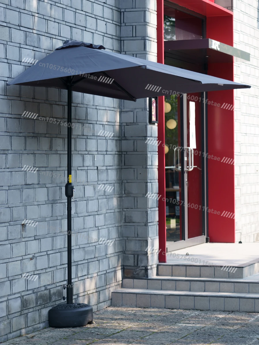 Half Umbrella Sand Injection Water Injection Base, Outdoor Irrigation Water Tank Plastic Side Sun Umbrella Water Seat