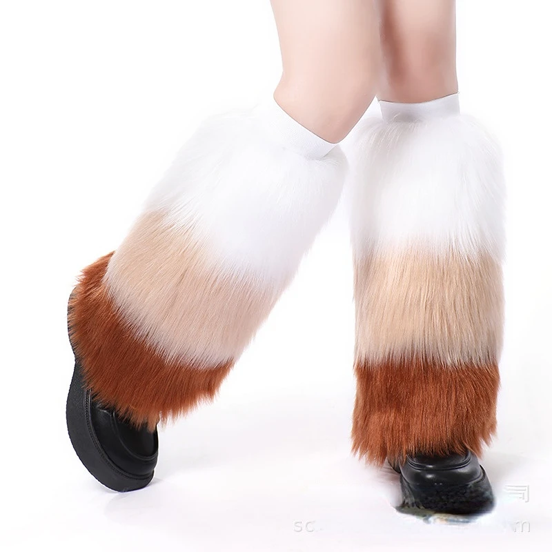 Plush Velvet Socks Japanese Suit Spicy Girl Calf Care Women's Animal Clothing Thickened Warm White Socks Cosplay Costumes