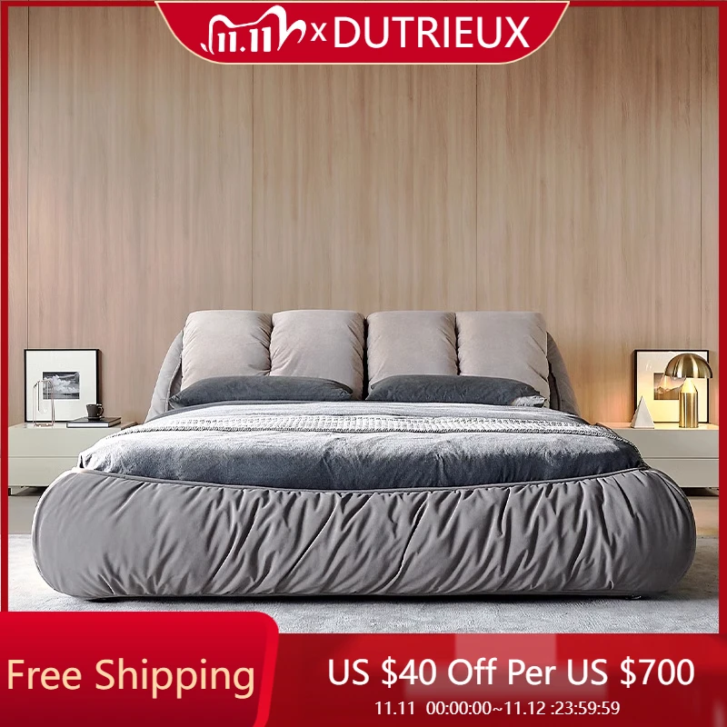 

aesthetics Quality bed minimalist modern Confortable double european bed create high end Fashionable muebles bedroom furniture