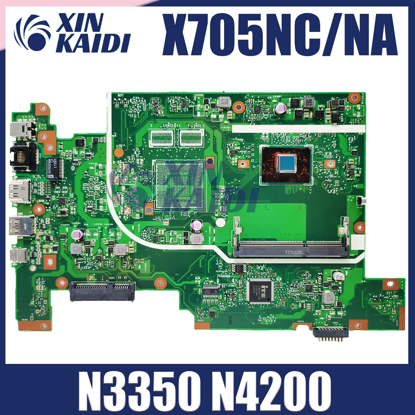 

X705NC Mainboard For ASUS Vivobook 17 X705NC Laptop Motherboard X705N X705NA X705 W/N3350 N4200 CPU GT810M/UMA 100% Tested