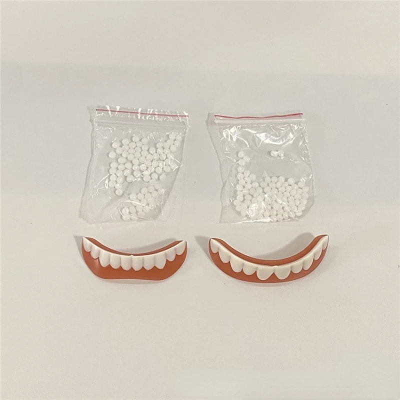 False Teeth Silicone Upper Lower Veneers Perfect Laugh Veneers Dentures Paste Fake Teeth Braces for Tooth Braces Whitening Stick