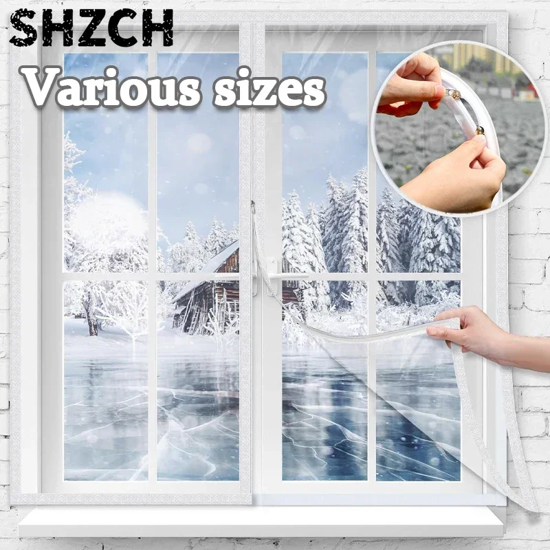 Thick Windproof Window Film Adjustable Transparent Insulation Cover for Attic Vent Doors Whole House Winter Warmth Solution