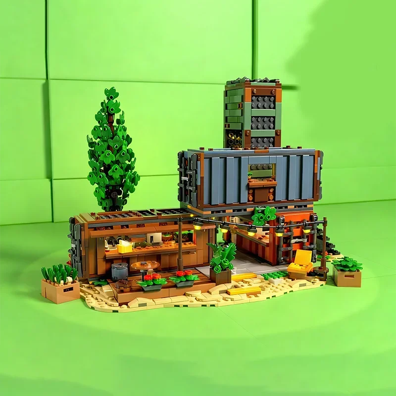 1699PCS MOC Cargo Crate Plaza City Model Building Blocks Construction DIY Creative Idea Festival Gift Toy Education
