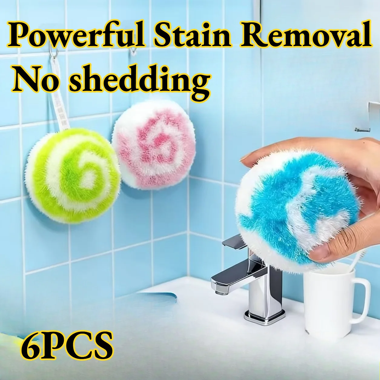 

Toilet Brush Bathroom Sink Bathtub Powerful Cleaning Ball Does Not Hurt The Walls Soft Bushy Bristles Simple Modern Durable Ins