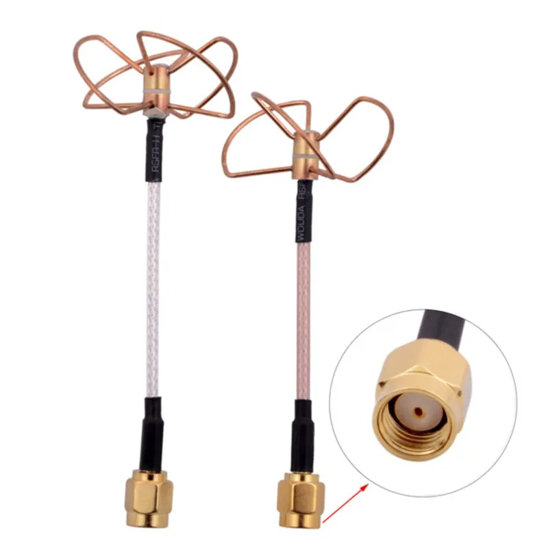 2-pecas-fpv-58g-58ghz-trevo-3-laminas-de-transmissao-com-4-laminas-recebendo-antena-aerea-conector-reto-furo-para-fatshark
